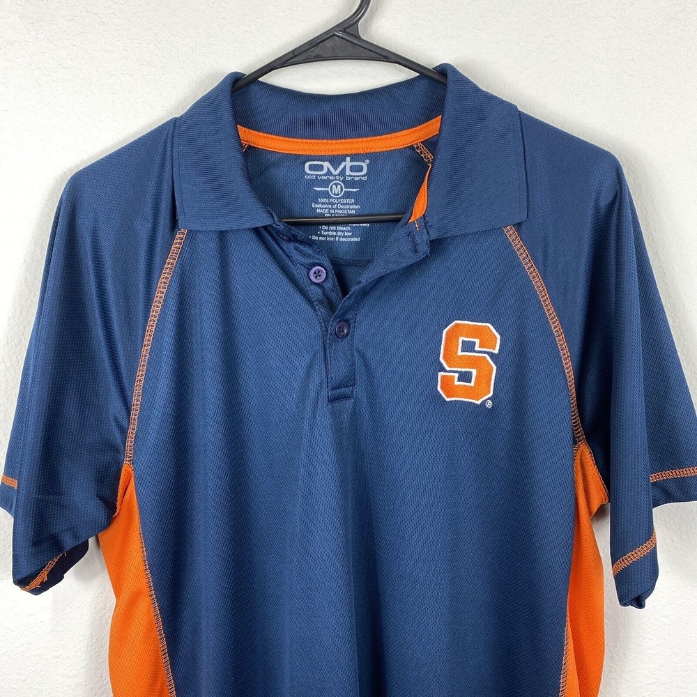 OVB Syracuse University Orangemen Polo Golf Shirt Performance Size Medium Casual